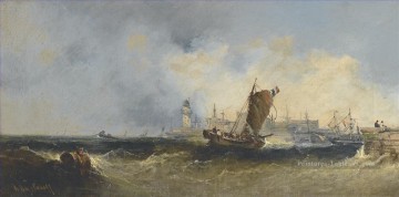 PORT EN NORMANDIE Alexey Bogolyubov bateau Peinture à l'huile
